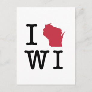 I Love Wisconsin Briefkaart