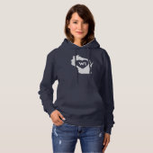 I Love Wisconsin State Women's Hooded Sweatshirt (Voorkant volledig)