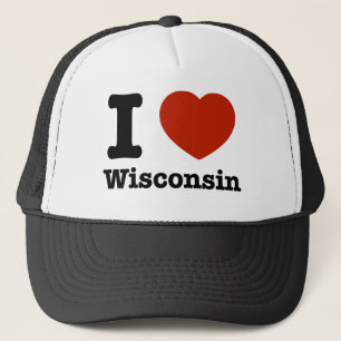 I Love Wisconsin Trucker Pet