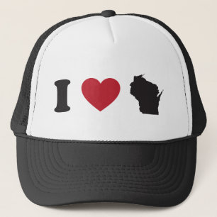 I Love Wisconsin Trucker Pet