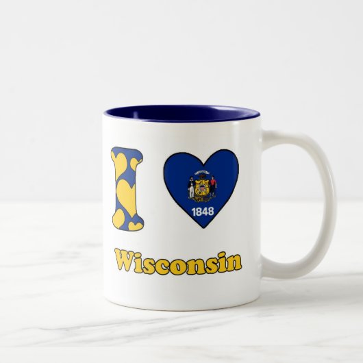 I love Wisconsin Tweekleurige Koffiemok (Rechts)