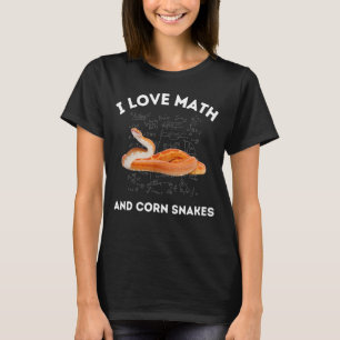 I Love Wiskunde and Corn Snakes Snake Lover Algebr T-shirt
