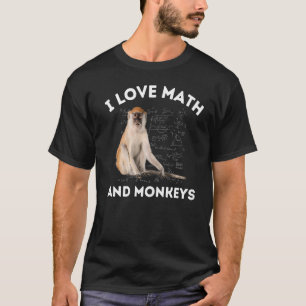 I Love Wiskunde and Monkey Lover Algebra Teach T-shirt
