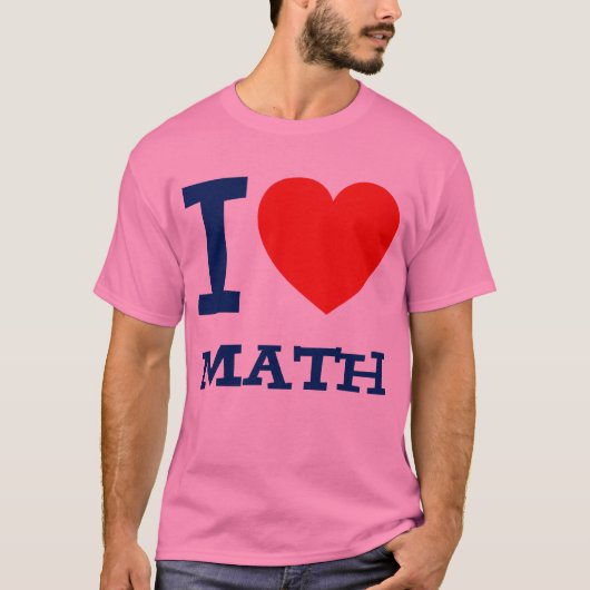 I Love Wiskunde Basic T-Shirt (Voorkant)