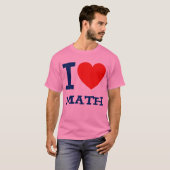 I Love Wiskunde Basic T-Shirt (Voorkant volledig)
