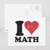 I Love Wiskunde Briefkaart (Voorkant / Achterkant)