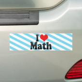I Love Wiskunde Bumpersticker (Op auto)