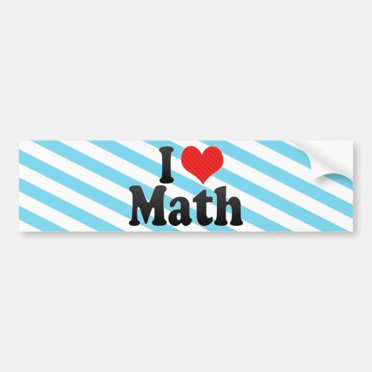 I Love Wiskunde Bumpersticker (Voorkant)