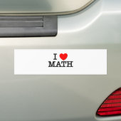 I Love WISKUNDE Bumpersticker (Op auto)