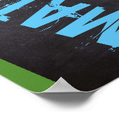 I Love Wiskunde Chalk Drawings Blackboard Personat Poster (Hoek)