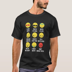 I Love Wiskunde Emoji Emoticons, Teacher Mathletes T-shirt