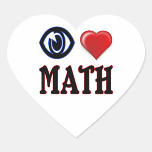 I Love Wiskunde Hart Sticker
