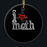 I Love Wiskunde I Heart Wiskunde Mathematics Keramisch Ornament<br><div class="desc">I Love Wiskunde I Heart Wiskunde Mathematics</div>