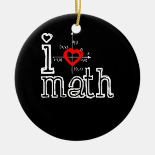 I Love Wiskunde I Heart Wiskunde Mathematics Keramisch Ornament