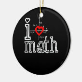 I Love Wiskunde I Heart Wiskunde Mathematics Keramisch Ornament (Links)