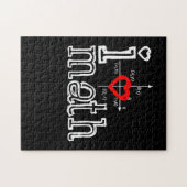 I Love Wiskunde I Heart Wiskunde Mathematics Legpuzzel (Horizontaal)
