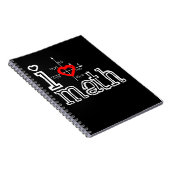 I Love Wiskunde I Heart Wiskunde Mathematics Notitieboek (Rechterzijde)