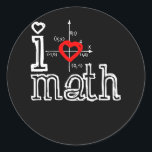 I Love Wiskunde I Heart Wiskunde Mathematics Ronde Sticker<br><div class="desc">I Love Wiskunde I Heart Wiskunde Mathematics</div>
