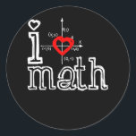 I Love Wiskunde I Heart Wiskunde Mathematics Ronde Sticker<br><div class="desc">I Love Wiskunde I Heart Wiskunde Mathematics</div>