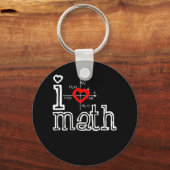 I Love Wiskunde I Heart Wiskunde Mathematics Sleutelhanger (Voorkant)