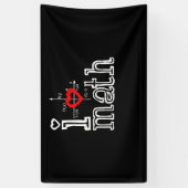 I Love Wiskunde I Heart Wiskunde Mathematics Spandoek (Verticaal)