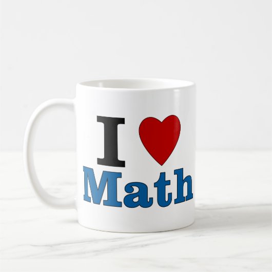 I Love Wiskunde Koffiemok (Links)