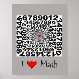 I Love Wiskunde Poster