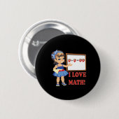 I Love Wiskunde Ronde Button 5,7 Cm (Voorkant /achterkant)