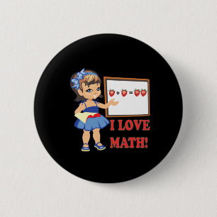 I Love Wiskunde Ronde Button 5,7 Cm