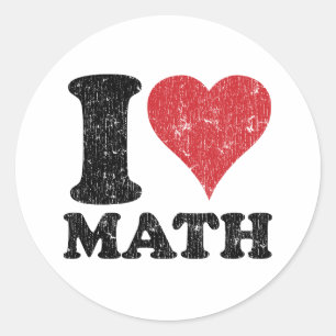 I Love Wiskunde Ronde Sticker