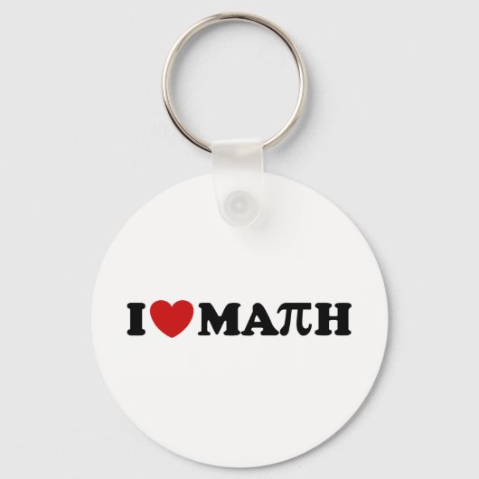 I Love Wiskunde Sleutelhanger (Voorkant)