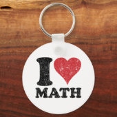 I Love Wiskunde Sleutelhanger (Voorkant)