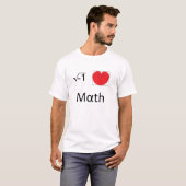 I Love Wiskunde T-shirt (Voorkant volledig)