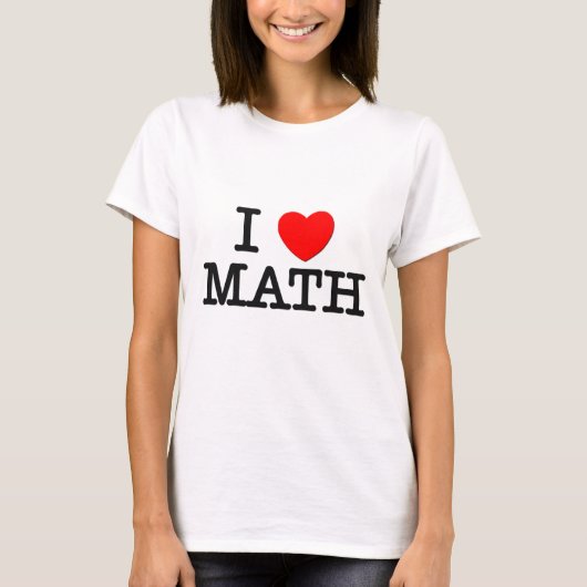 I Love WISKUNDE T-shirt (Voorkant)