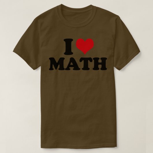 I Love Wiskunde Teacher T-shirt (Design voorkant)