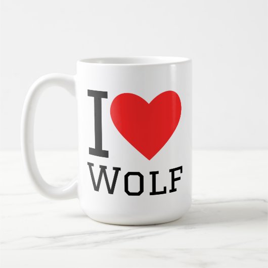 I love wolf koffiemok (Links)