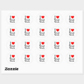 I Love Wood Work Ronde Sticker (Vel)