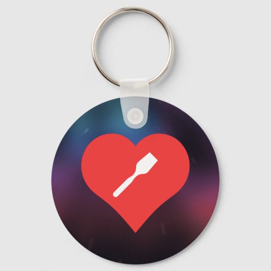 I Love Wooden Spatulas Sleutelhanger (Voorkant)