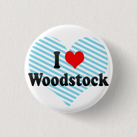 I Love Woodstock, Canada Ronde Button 3,2 Cm (Voorkant)