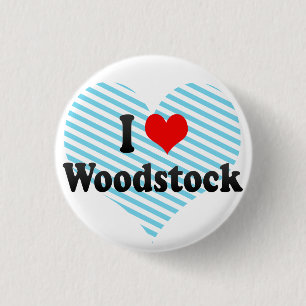 I Love Woodstock, Canada Ronde Button 3,2 Cm