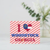 I Love Woodstock, Georgia Briefkaart (Staand voorkant)