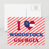 I Love Woodstock, Georgia Briefkaart (Voorkant / Achterkant)