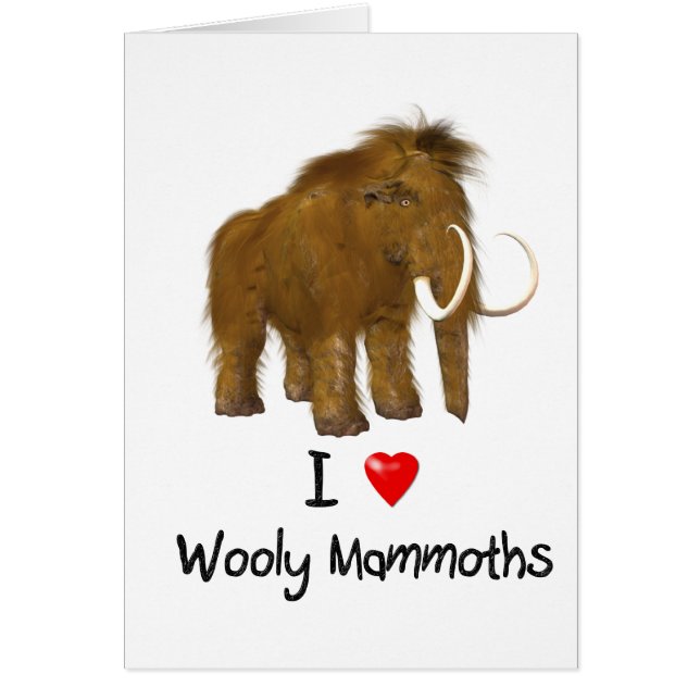 "I Love Wooly Mammoths" Wooly Mammoth (Voorkant)