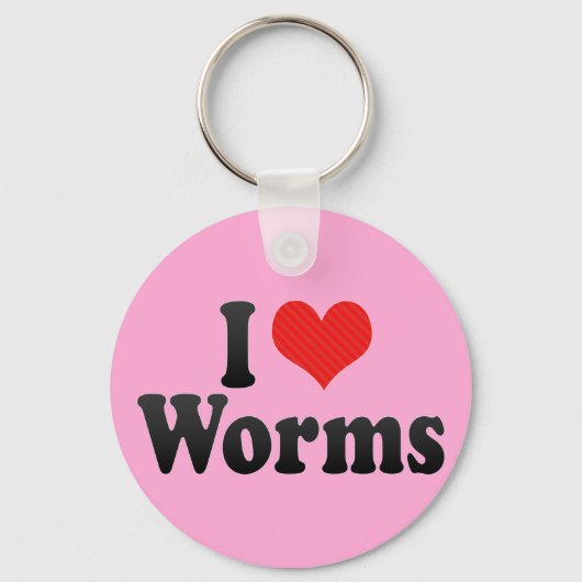 I Love Worms Sleutelhanger (Voorkant)
