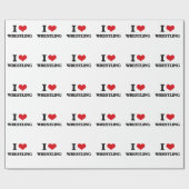 I Love Wrestling Cadeaupapier (Vlak)