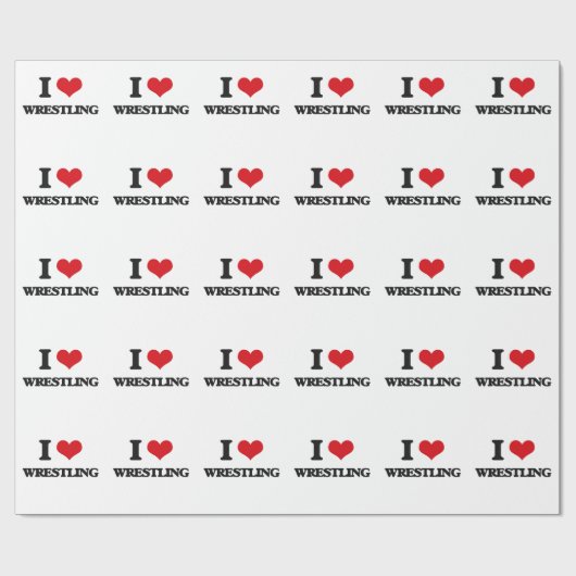 I Love Wrestling Cadeaupapier (Vlak)
