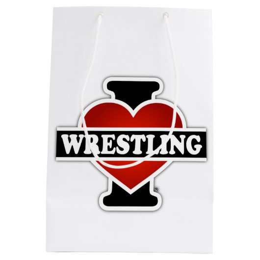 I Love Wrestling Medium Cadeauzakje (Achterkant)