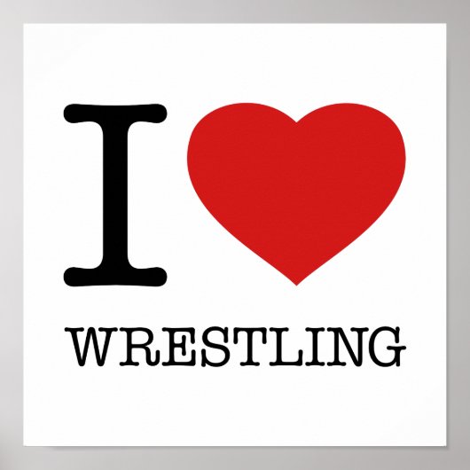 I LOVE WRESTLING POSTER (Voorkant)