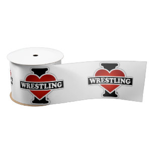 I Love Wrestling Satijnen Lint