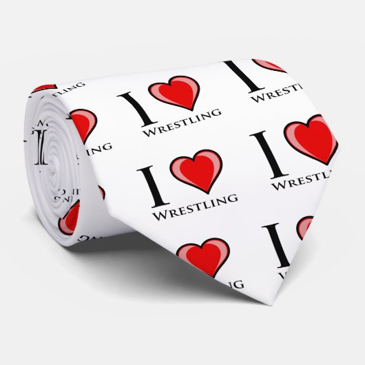 I Love Wrestling Stropdas (Opgerold)